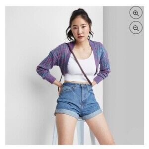 NEW Women's Super-High Rise Rolled Cuff Jean Shorts - Wild Fable™